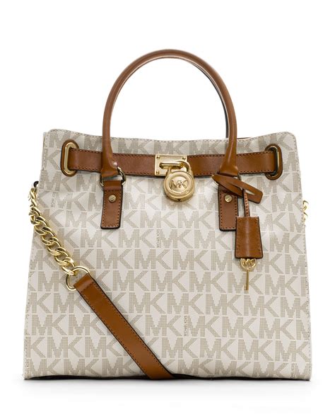 michael kors hamilton tote key ring|Michael Kors large satchel handbag.